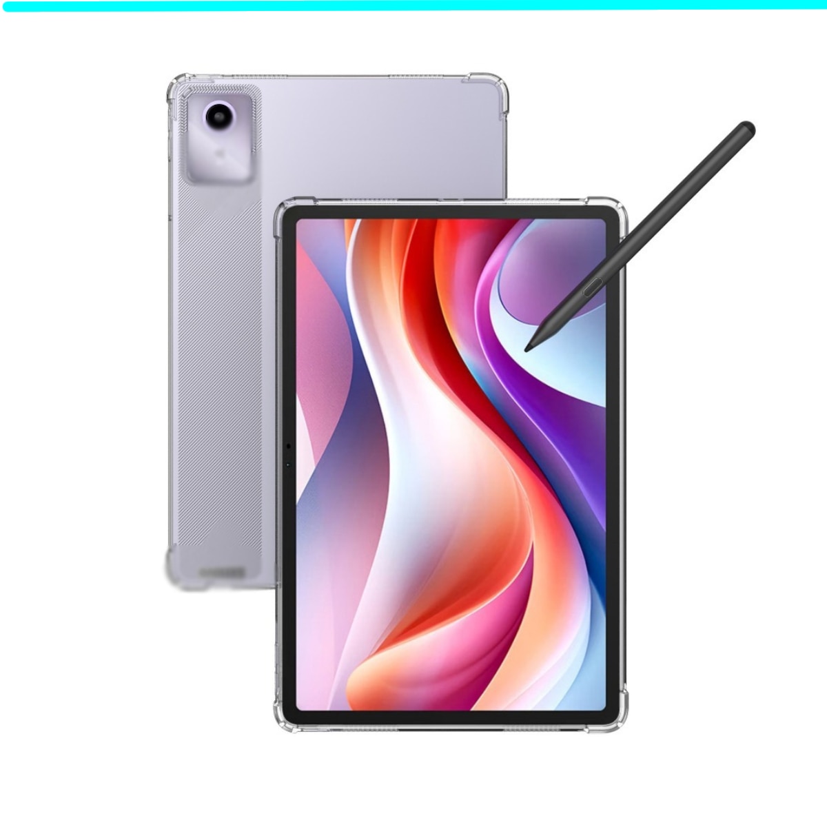 Husa Carcasa protectie pentru tableta, pentru lenovo Tab M11 11 inch 2024, pentru TB330FU, pentru TB331FC, Material TPU, flexibil, rezistent soc, rezistent uzura, rezistent cadere, usor si subtire, all-inclusive, capac spate DIY, transparent, 11 inch