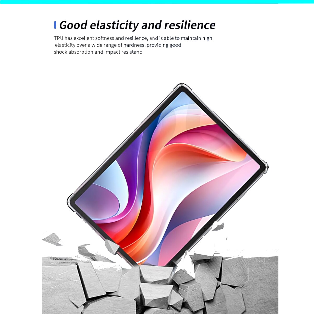 Husa Carcasa protectie pentru tableta, pentru lenovo Tab M11 11 inch 2024, pentru TB330FU, pentru TB331FC, Material TPU, flexibil, rezistent soc, rezistent uzura, rezistent cadere, usor si subtire, all-inclusive, capac spate DIY, transparent, 11 inch