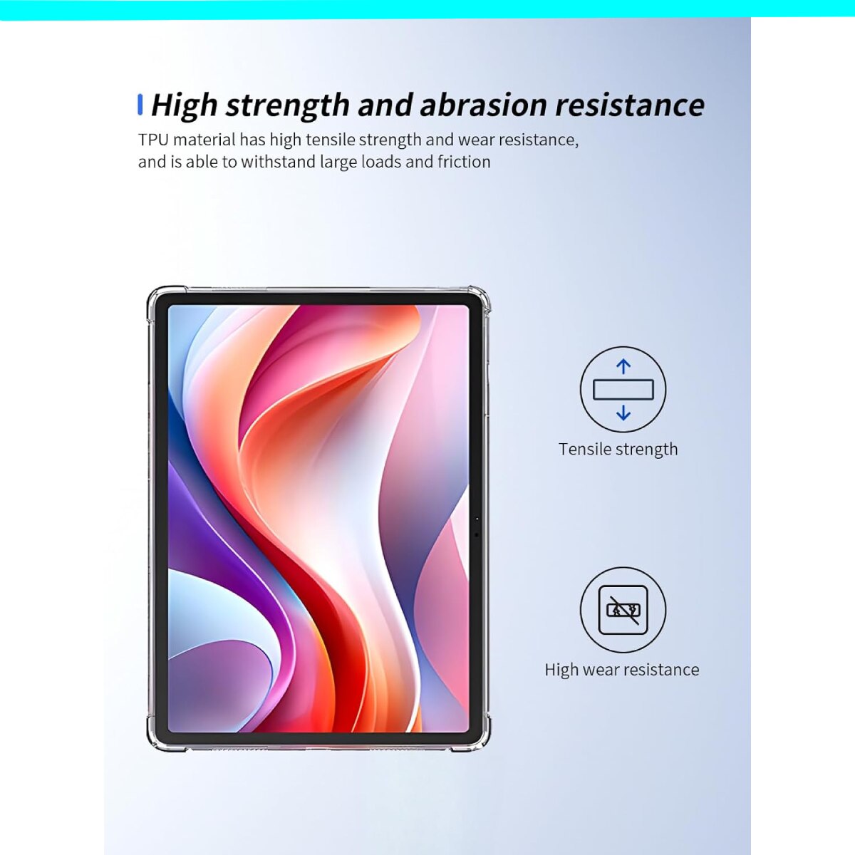 Husa Carcasa protectie pentru tableta, pentru lenovo Tab M11 11 inch 2024, pentru TB330FU, pentru TB331FC, Material TPU, flexibil, rezistent soc, rezistent uzura, rezistent cadere, usor si subtire, all-inclusive, capac spate DIY, transparent, 11 inch