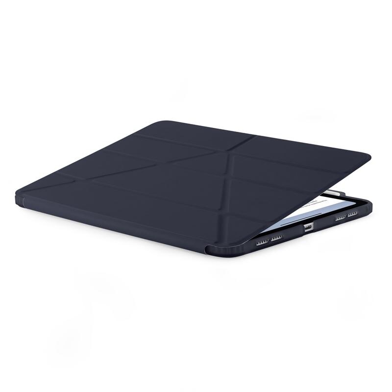 Husa Pipetto Origami No3 compatibila cu iPad Air 4 2020 / 5 2022 / 6 2024 Dark Blue