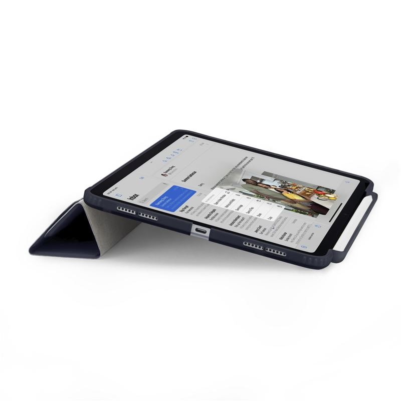 Husa Pipetto Origami No3 compatibila cu iPad Air 4 2020 / 5 2022 / 6 2024 Dark Blue