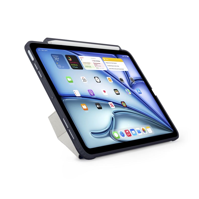 Husa Pipetto Origami No3 compatibila cu iPad Air 4 2020 / 5 2022 / 6 2024 Dark Blue