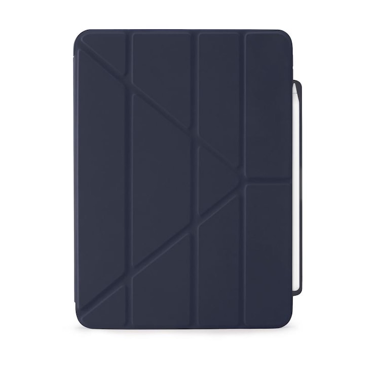 Husa Pipetto Origami No3 compatibila cu iPad Air 4 2020 / 5 2022 / 6 2024 Dark Blue