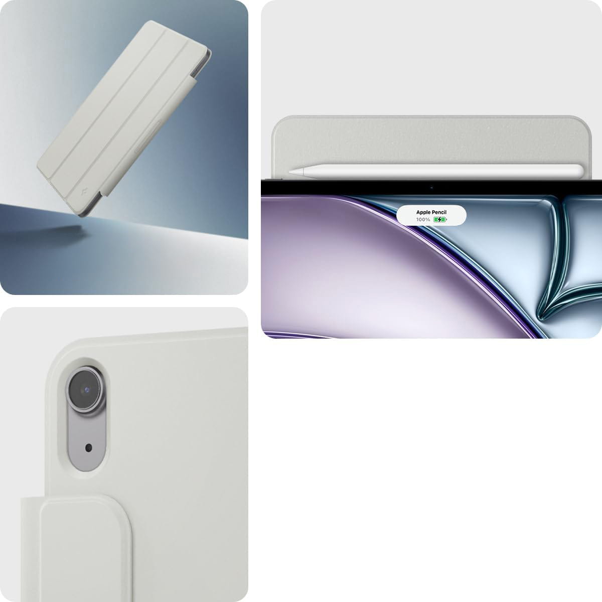 Husa tableta Spigen Air Skin Folio OneTap pentru iPad Air 13" 2024 Gri