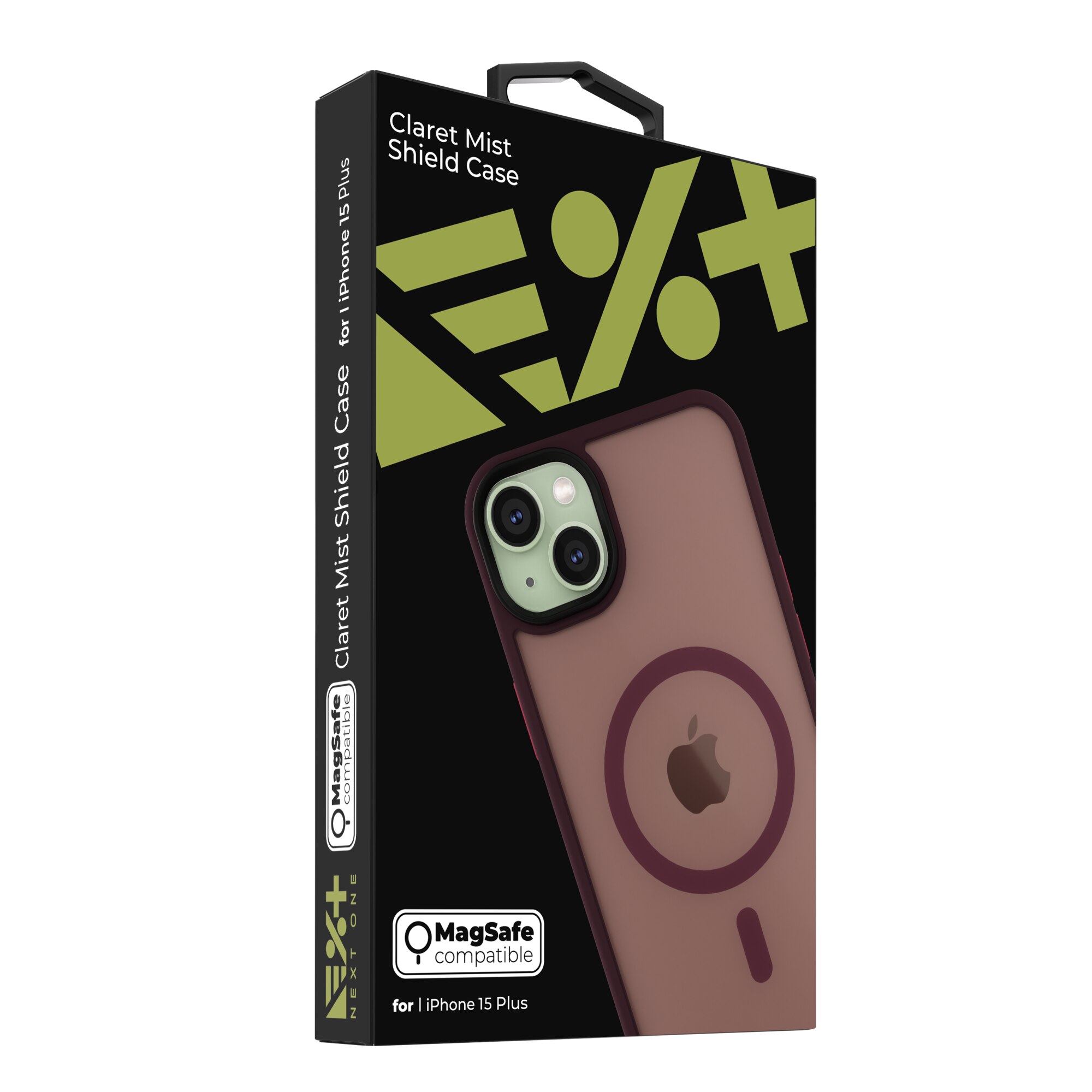 Husa de protectie NEXT ONE compatibila MagSafe pentru iPhone 15 Plus (2023), Claret Mist
