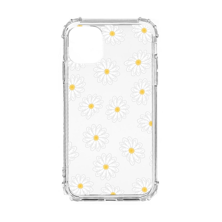 Husa Anti Shock, Compatibila Cu Apple iPhone 12 Mini, Happy Flowers, Silicon Premium, Rezistenta, 513