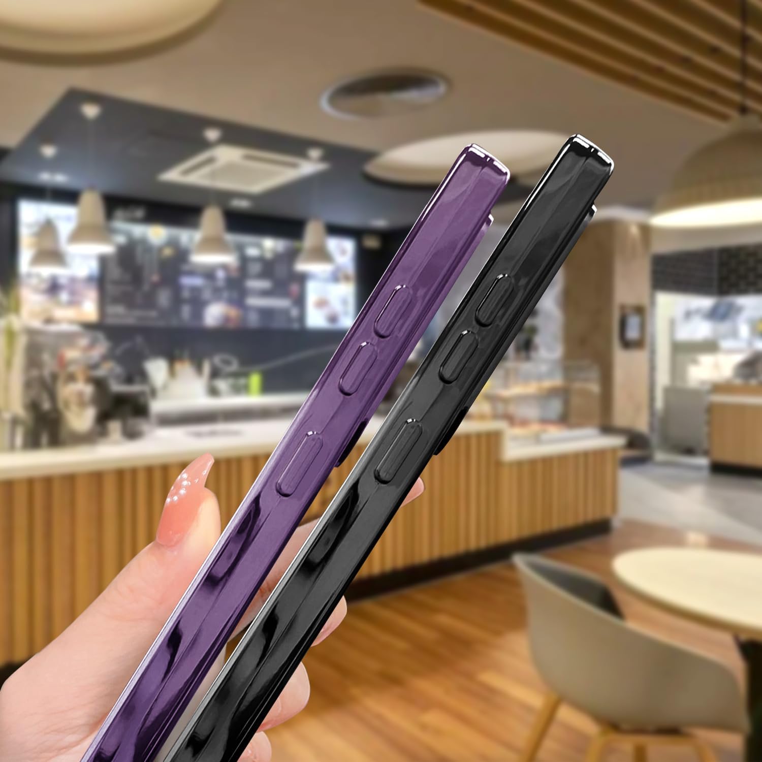 Husa de telefon, compatibila cu Samsung Galaxy S25 Ultra, cu protectie pentru camera, foloseste tehnologia MagSafe, rezistenta la socuri, culoare mov