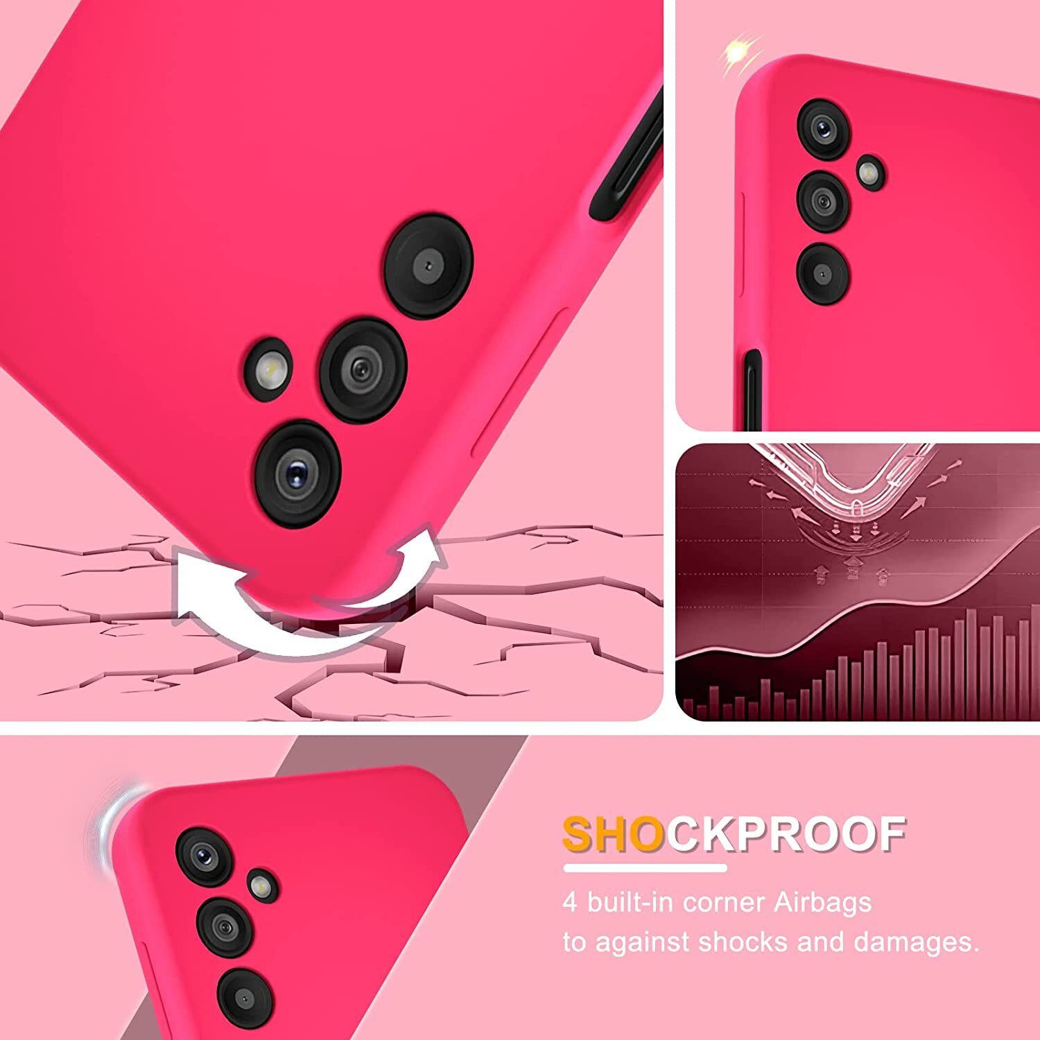Husa pentru Samsung Galaxy S26 Ultra, Joyshell, Silicon Catifelat, Interior Microfibra, Ultra Slim, Antisoc, Protectie Premium, Roz Neon