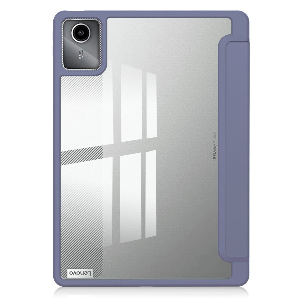 Husa tableta XGSM pentru Lenovo Tab M11, violet, cu suport pentru stylus, spate transparent