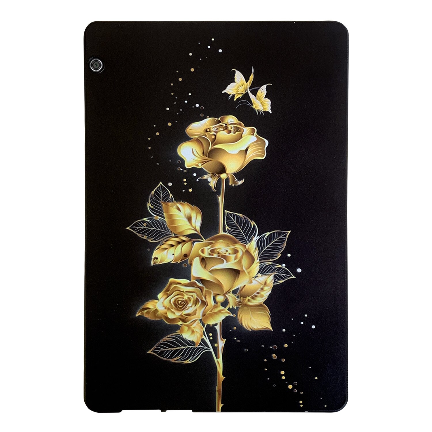 Husa tableta pentru Huawei MediaPad T5, silicon, design tip carte, protectie anti-zgarieturi, suport pentru vizionare, compatibilitate modele 2018-2021, roz auriu