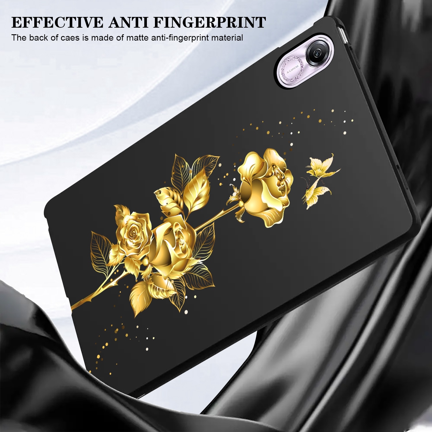 Husa tableta pentru Huawei MediaPad T5, silicon, design tip carte, protectie anti-zgarieturi, suport pentru vizionare, compatibilitate modele 2018-2021, roz auriu