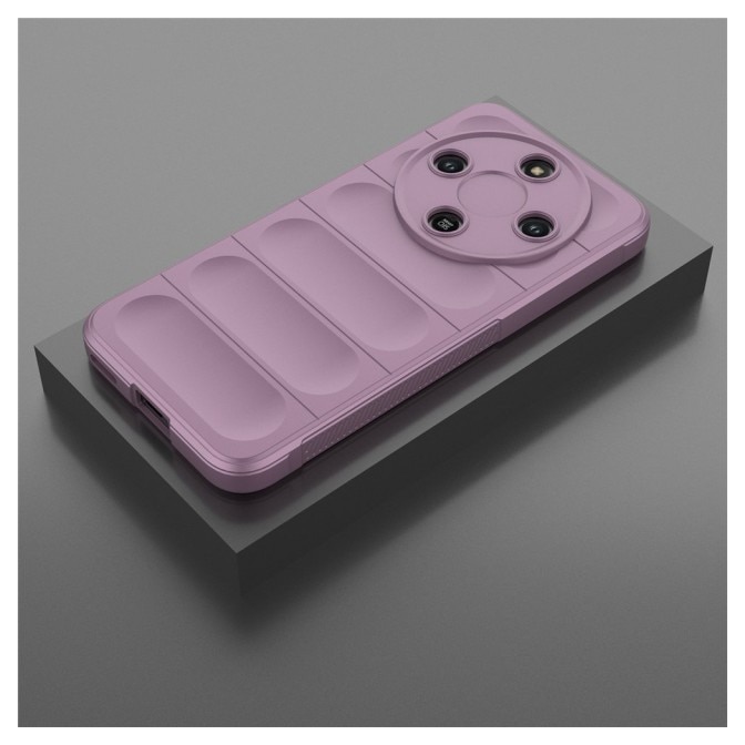 Husa Upzz® Magic Shield Pentru Honor Magic 8 LITE, Super Grip, MicroFibra la Interior, Anti Soc - Purple