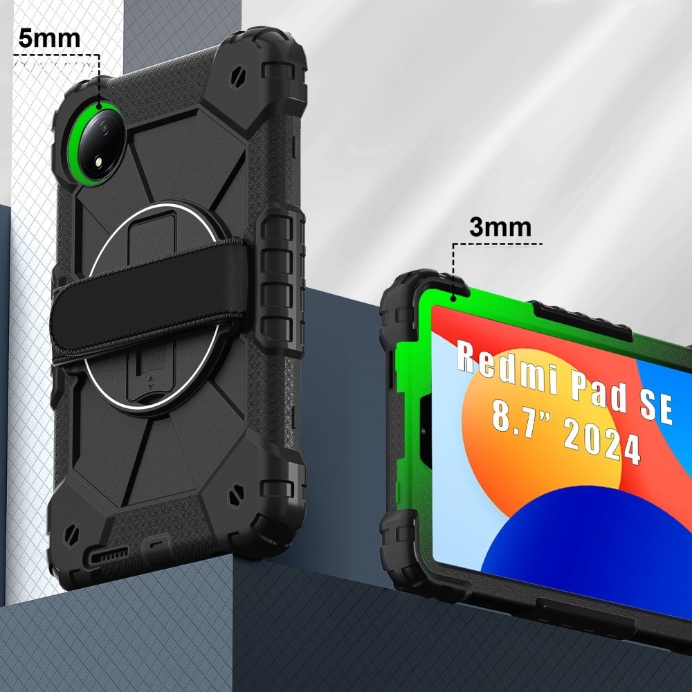 Husa pentru copii XGSM, blindata, suport, neagra, pentru Xiaomi Redmi Pad SE 8.7