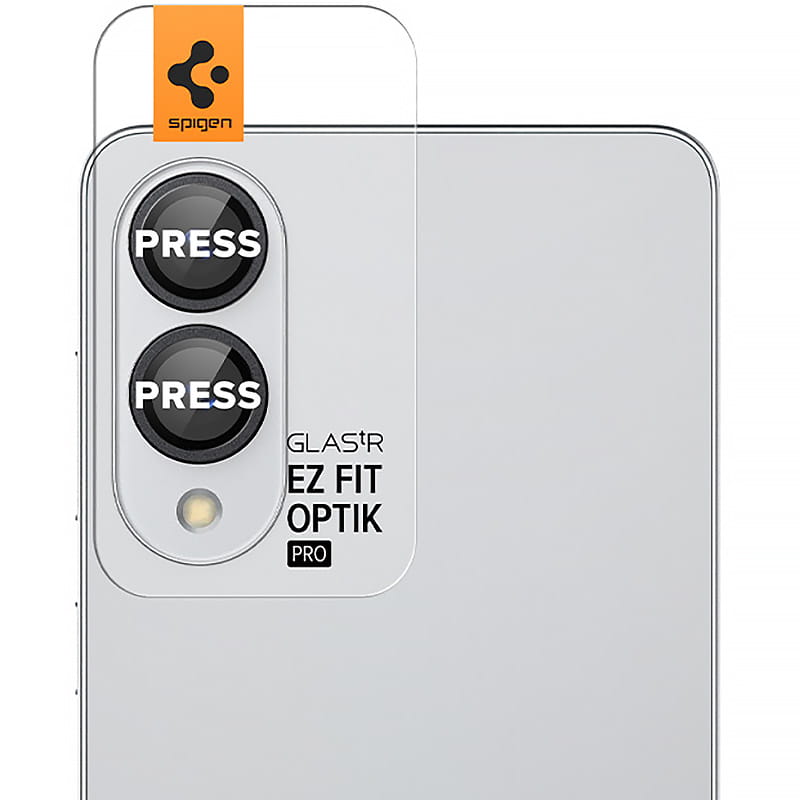 Set 2x Protecție de sticlă pentru lentile Spigen Glas.tR Ez Fit Optik Pro 2-Pack pentru Samsung Galaxy S25 Edge