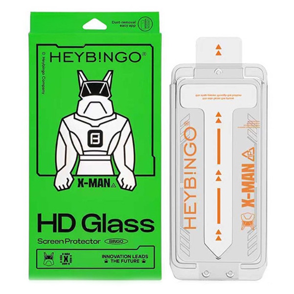 Folie Telefon Pentru Apple iPhone 13 HEYBINGO HD, Cu Kit de Aplicare Instanta si Functie Automata de Indepartare a Prafului, Sticla 9H, X-MAN, Rezistenta la zgarieturi, Protectie Ecran Premium