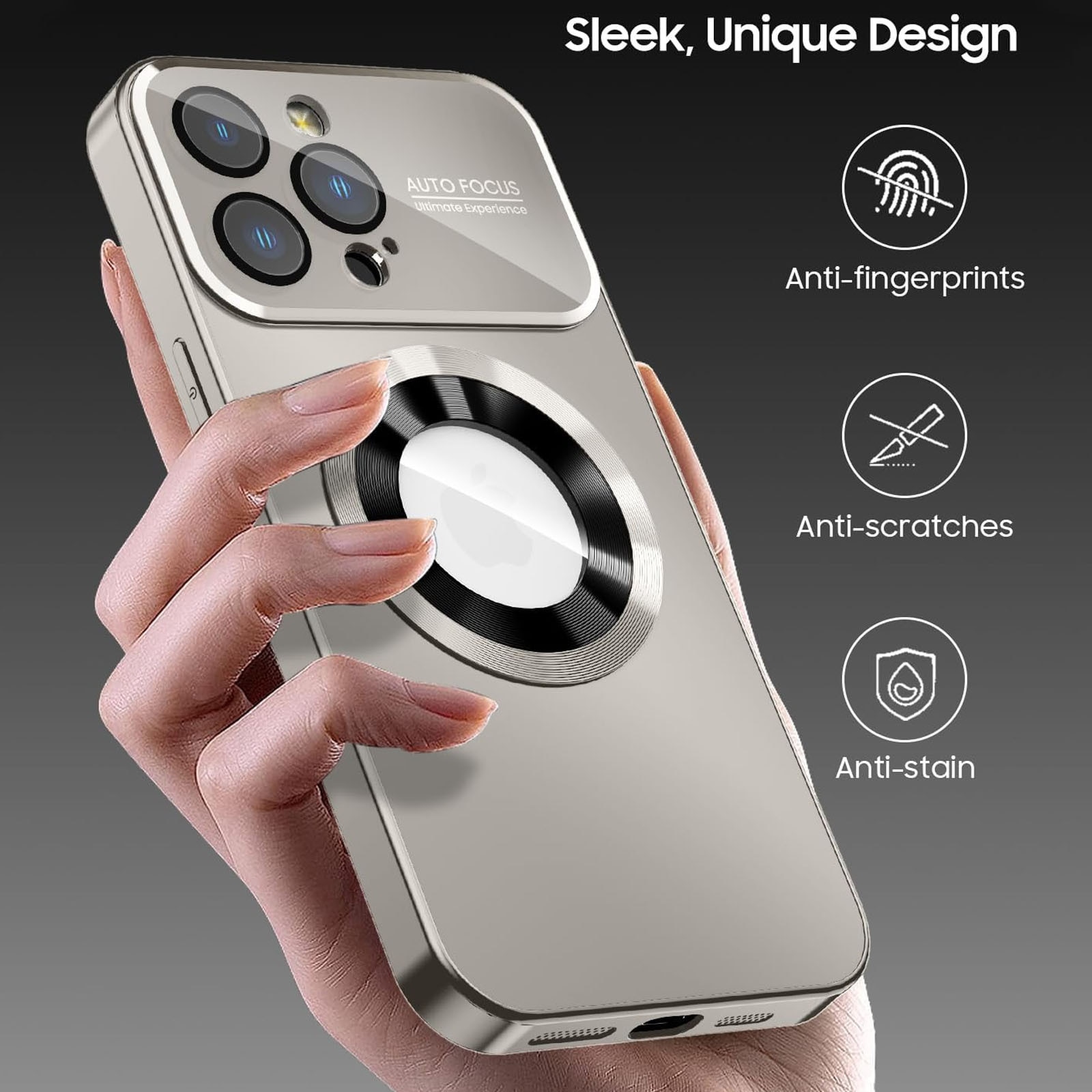 Husa pentru apple iPhone 16 plus, Axroad Mall, Husa compatibila cu Incarcare magsafe compatibila, Protectie completa camera, Rezistenta la socuri, Test de cadere de calitate militara, Placa din spate PC transparenta, Gri