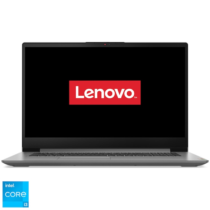 Laptop Lenovo IdeaPad 3 17IAU7 cu procesor Intel® Core™ i3-1215U pana la 4.4GHz, 17.3" HD+, 8GB DDR4 RAM, 512GB SSD, Intel® UHD Graphics, No OS, Arctic Grey