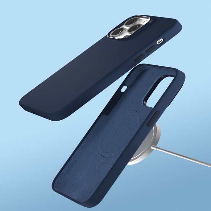 Husa de protectie Devia Nature Series Silicone Magnetic pentru iPhone 14 Plus, Navy Blue
