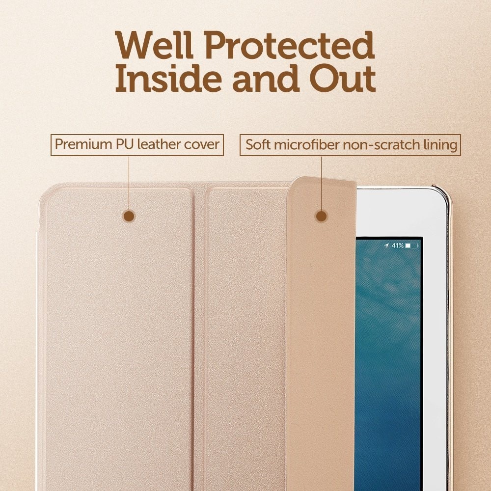 Husa Tableta Apple iPad 9.7" 2nd Generation IPad Air 2 A1566, A1567 ofera protectie Lux Gold