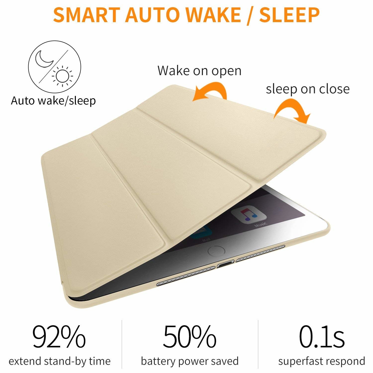 Husa Tableta Apple iPad 9.7" 2nd Generation IPad Air 2 A1566, A1567 ofera protectie Lux Gold