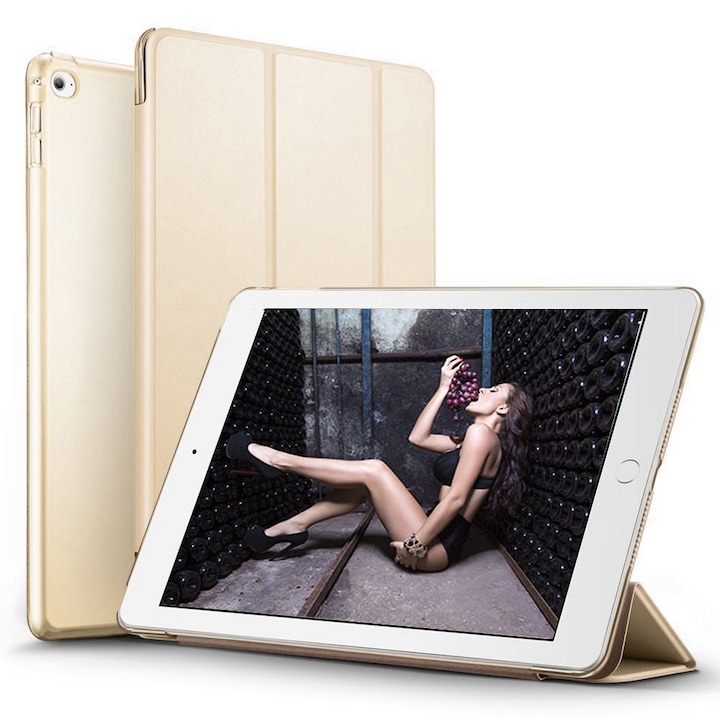 Husa Tableta Apple iPad 9.7" 2nd Generation IPad Air 2 A1566, A1567 ofera protectie Lux Gold