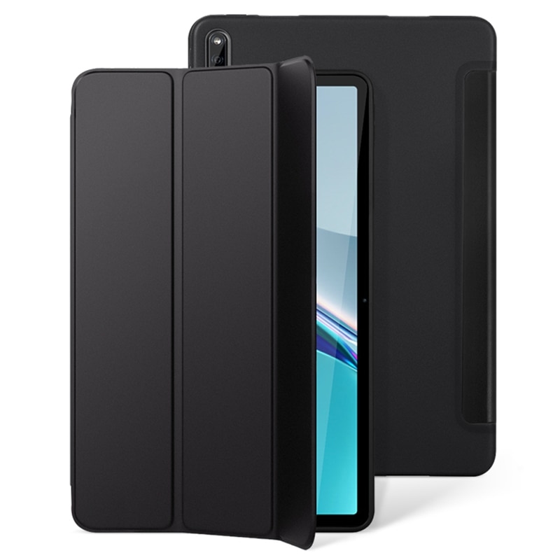 Husa tableta pentru Huawei Matepad Pro 10.8, piele moale, tip smart, 3 plieri, accesoriu negru