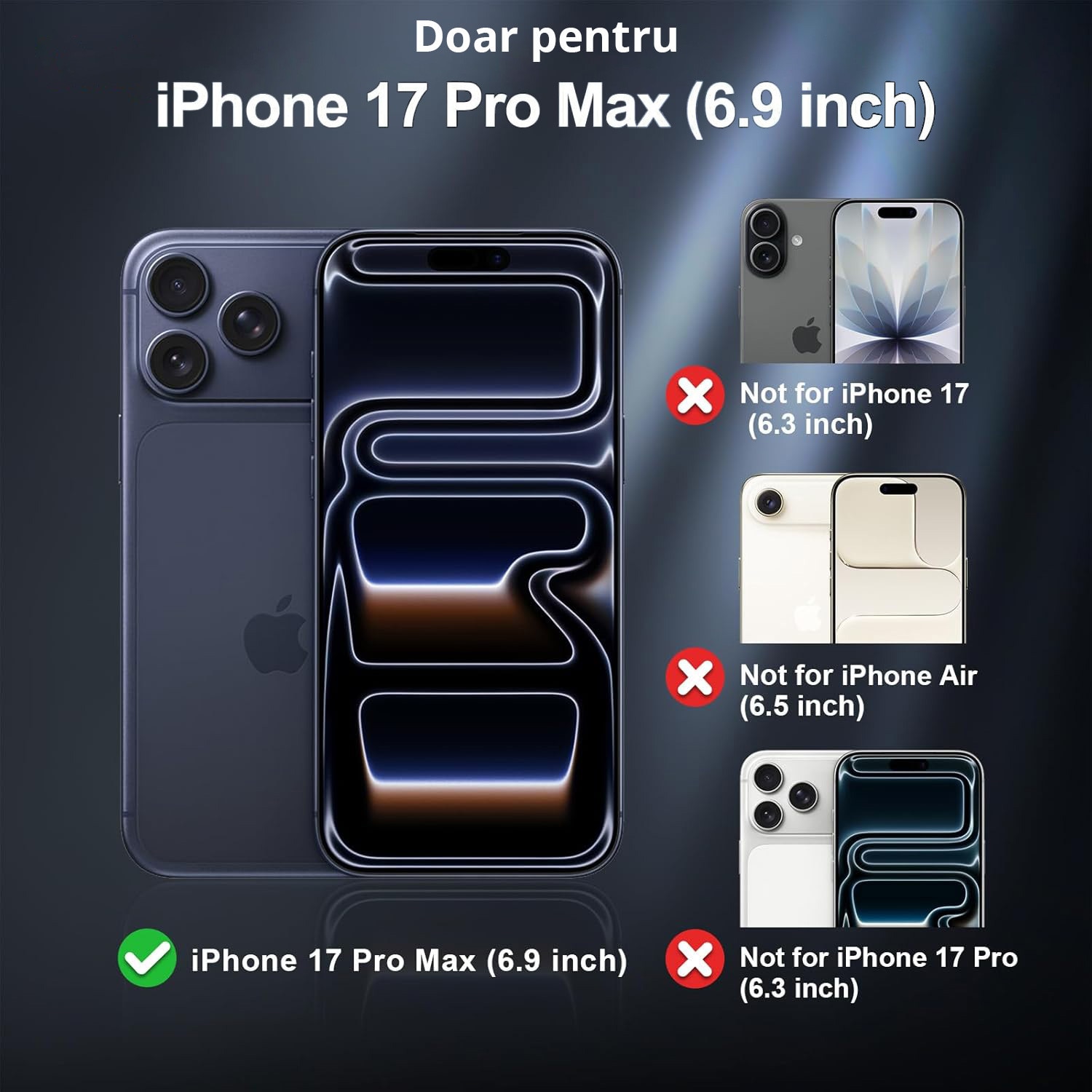 Husa pentru iPhone 17 Pro Max, MobileSmart, MagSafe, Spate Mat Semitransparent, Protectie Camera, Antisoc, Verde