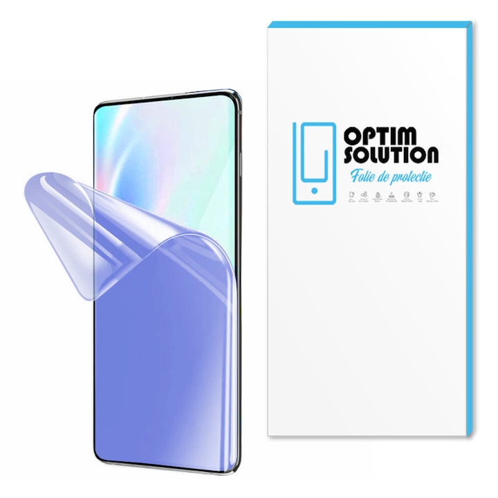 Folie new Anti-BlueRay compatibila cu Samsung Galaxy A57, Silicon Hidrogel Regenerabil, Flexible Hydro-Crystal, Anti Lumina Albastra, RelaxedEyes, Instalare Usoara, Full Protection, OPTIM SOLUTION