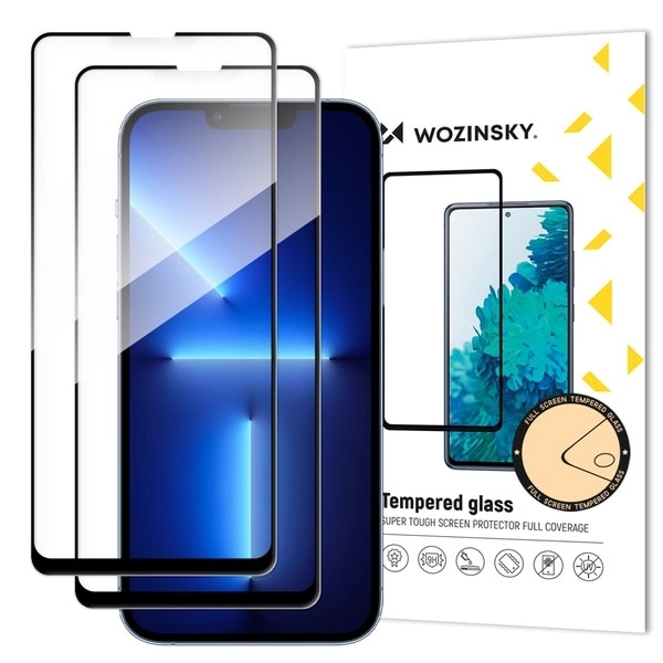 Set 2 folii sticla Wozinsky Full Glue Glass compatibila cu Xiaomi Redmi 14C 5G, Negru