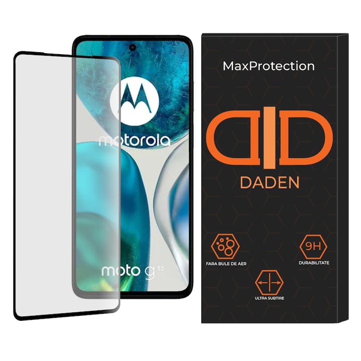 Folie Sticla pentru Motorola Moto G52 / Moto G82 5G Daden MaxProtection, Full Cover, Protectie Profesionala, Ultra Rezistenta, Calitate Premium