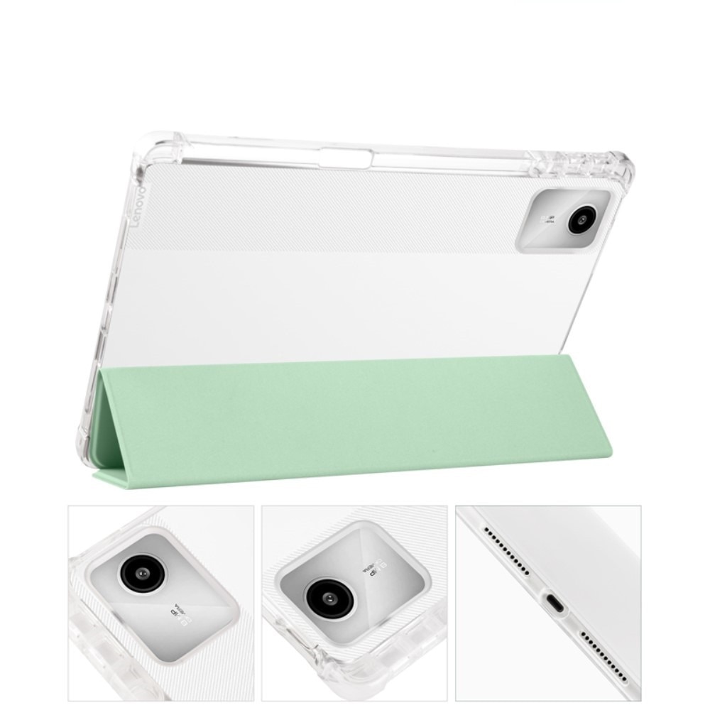 Husa tableta XGSM Smartcase Hybrid pentru Lenovo Tab M11, suport integrat, verde
