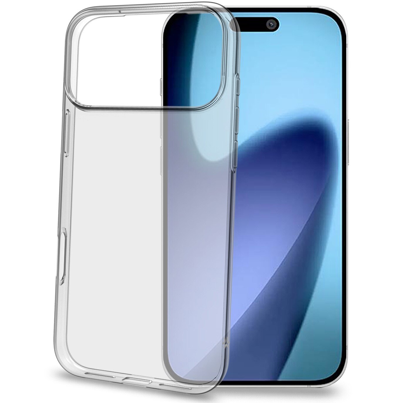 Husa de protectie Celly Silicon pentru iPhone 17 Pro Max, Transparent