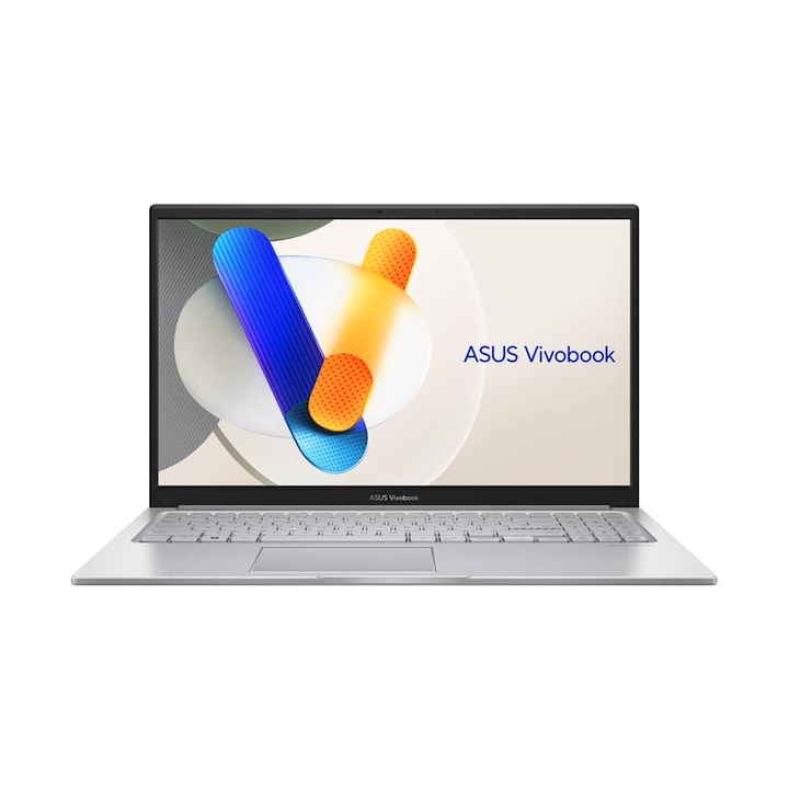 Laptop Asus Vivobook 15 2026 X1504VA, 90NB13Y2-M02HE0, 15.6", Intel Core 5 120U (10 nuclee), Intel UHD Graphics, 16GB 4800MHz (1x 8GB integrat) DDR5, Argintiu