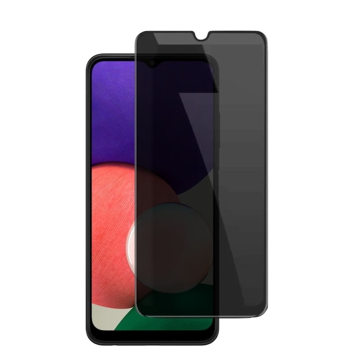 Folie sticla privacy pentru Samsung Galaxy A22 5G - Full glue