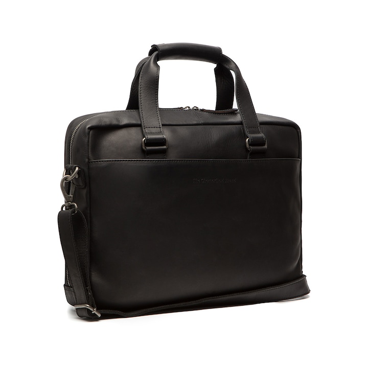 Geanta de laptop din piele naturala, The Chesterfield Brand, Colorado 15 inch, Negru