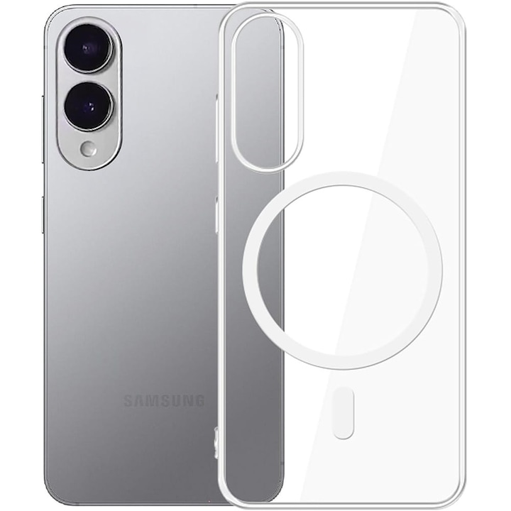 Carcasa 3MK MagCase compatibila cu Samsung Galaxy S25 Edge, Transparent