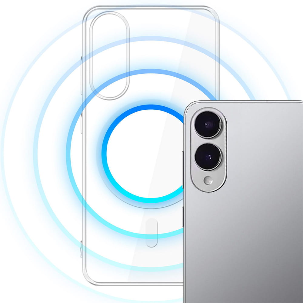 Carcasa 3MK MagCase compatibila cu Samsung Galaxy S25 Edge, Transparent