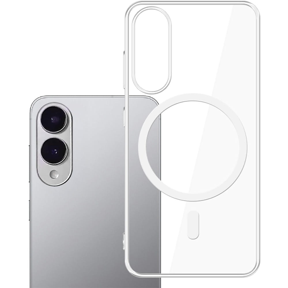Carcasa 3MK MagCase compatibila cu Samsung Galaxy S25 Edge, Transparent