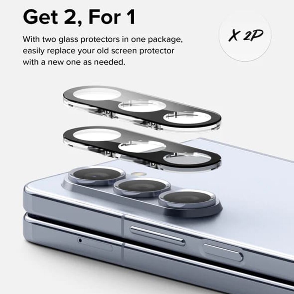 Folie Camera pentru Samsung Galaxy Z Fold5 (set 2), Ringke Camera Protector Glass, Black