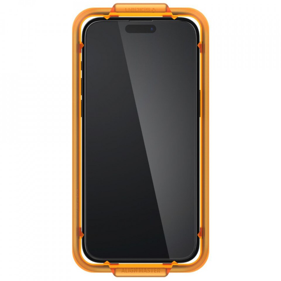 Folie pentru iPhone 15 Pro (set 2) - Spigen Glas.TR Align Master - Black