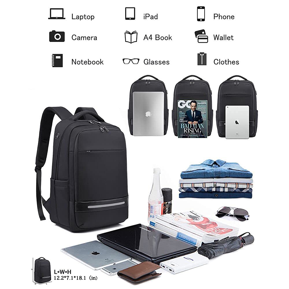 Rucsac laptop 17 inch, capacitate mare, impermeabil, cu port USB, pentru calatorii, afaceri, colegiu, unisex