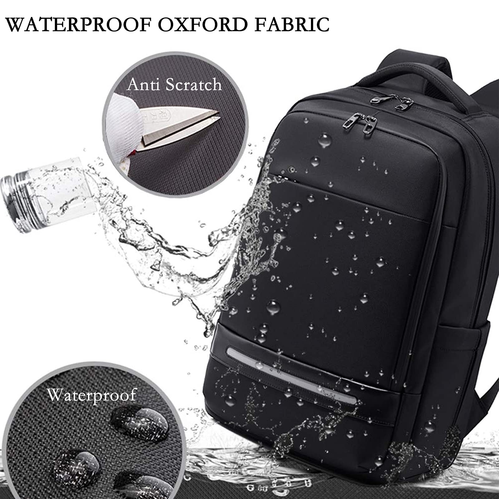 Rucsac laptop 17 inch, capacitate mare, impermeabil, cu port USB, pentru calatorii, afaceri, colegiu, unisex