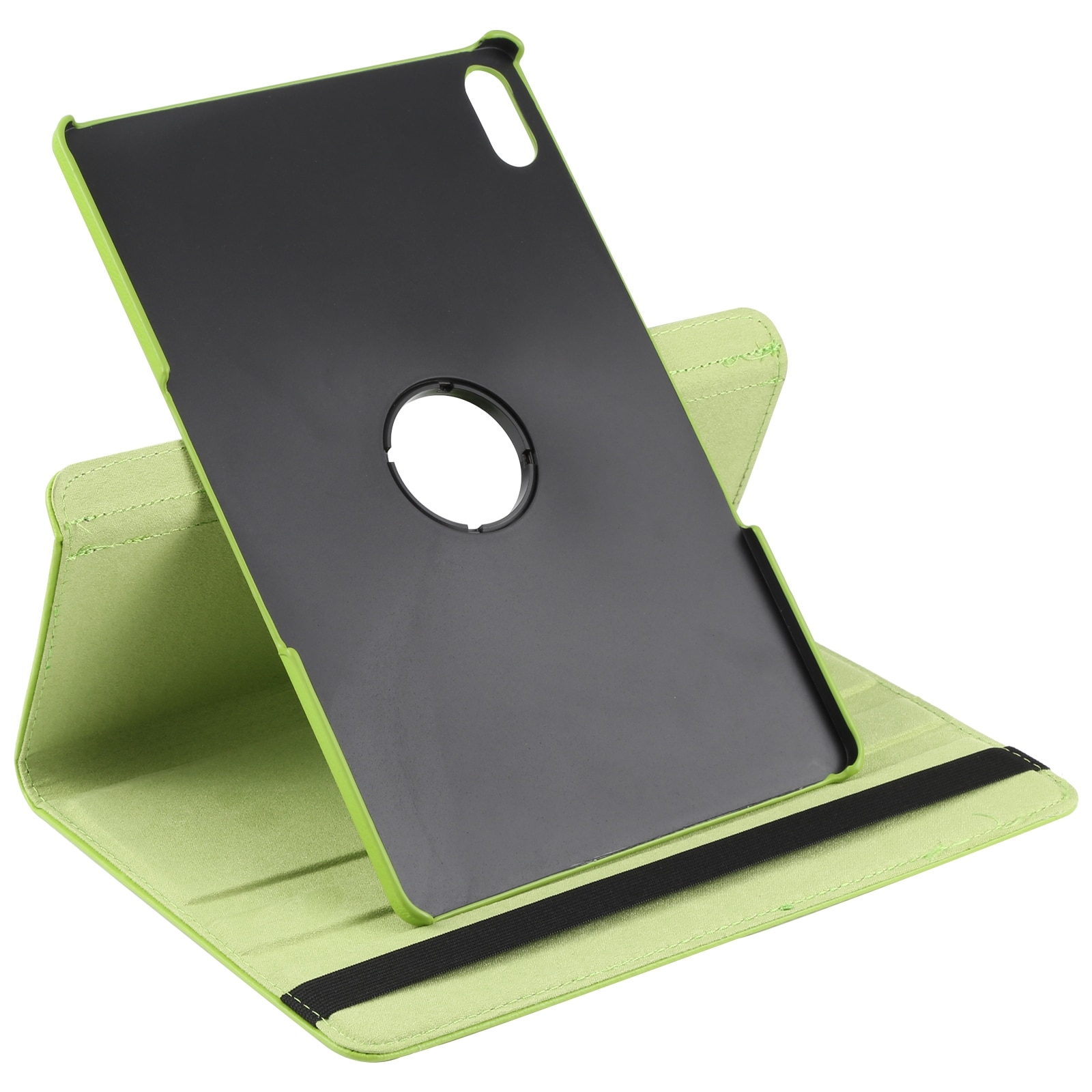 Husa tableta pentru Lenovo Tab P12 Pro 12.6, textura fina, piele solida, tip carte, verde
