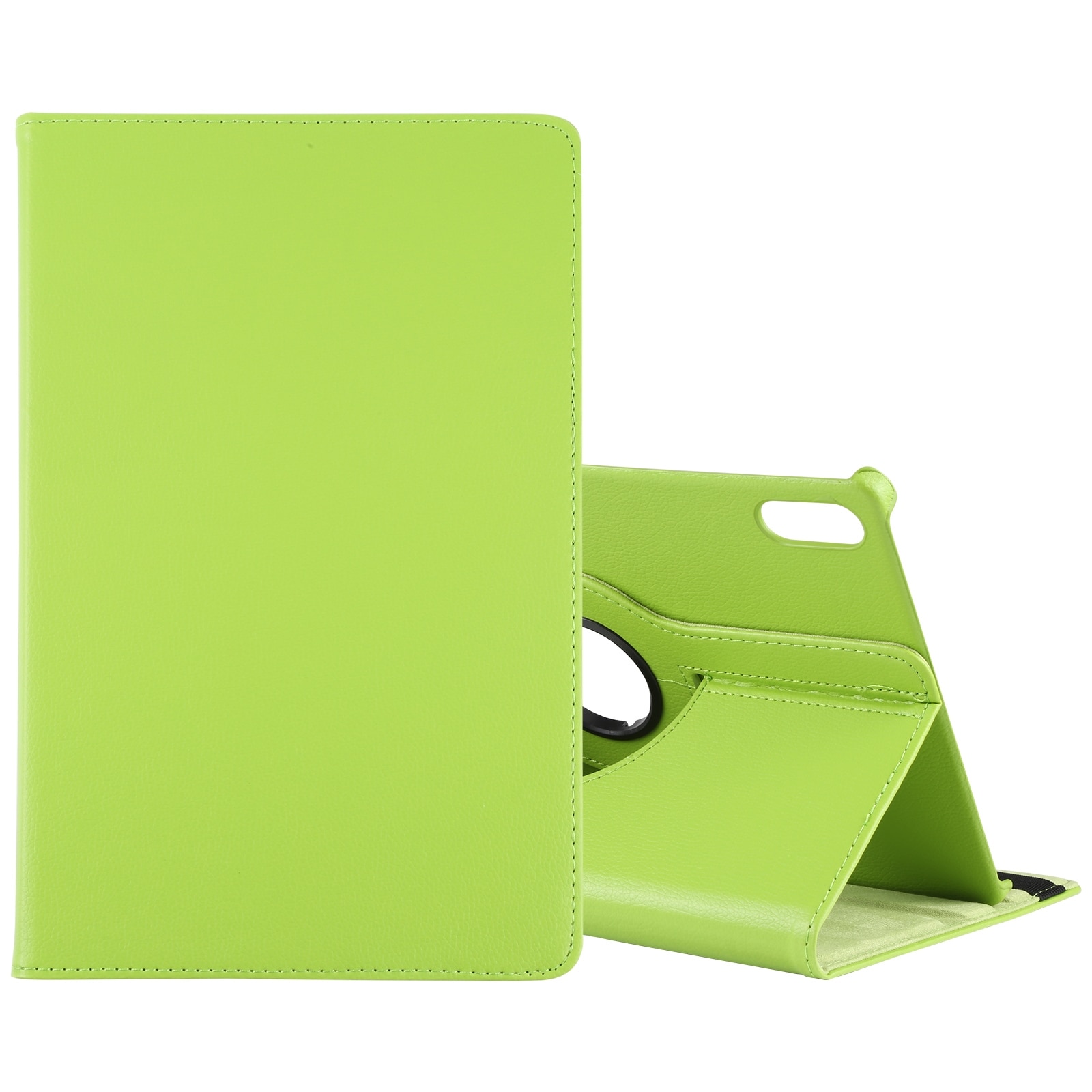 Husa tableta pentru Lenovo Tab P12 Pro 12.6, textura fina, piele solida, tip carte, verde