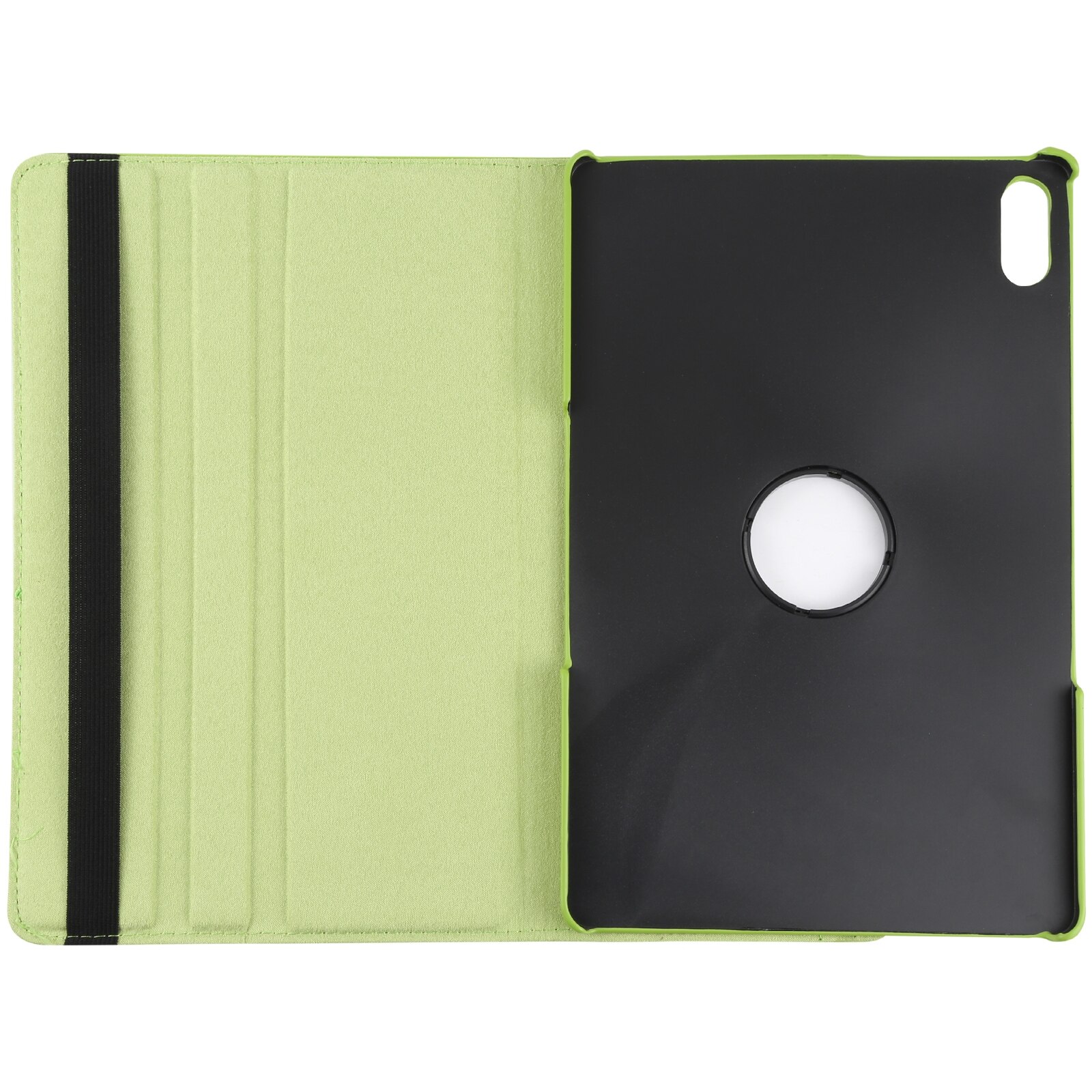 Husa tableta pentru Lenovo Tab P12 Pro 12.6, textura fina, piele solida, tip carte, verde