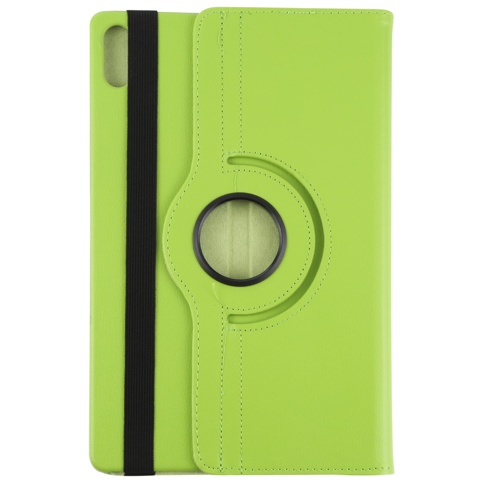 Husa tableta pentru Lenovo Tab P12 Pro 12.6, textura fina, piele solida, tip carte, verde
