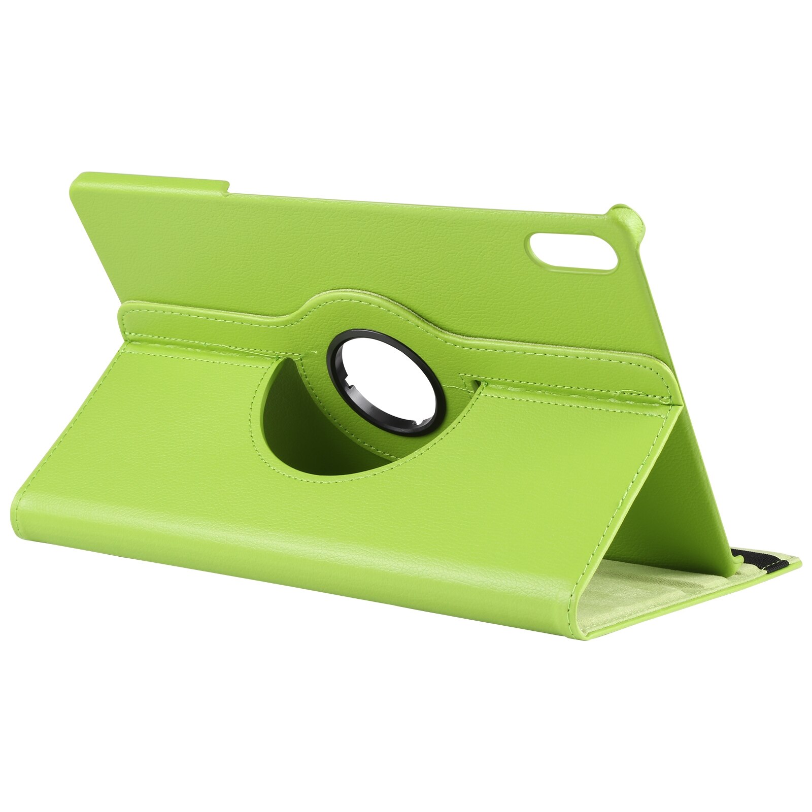 Husa tableta pentru Lenovo Tab P12 Pro 12.6, textura fina, piele solida, tip carte, verde