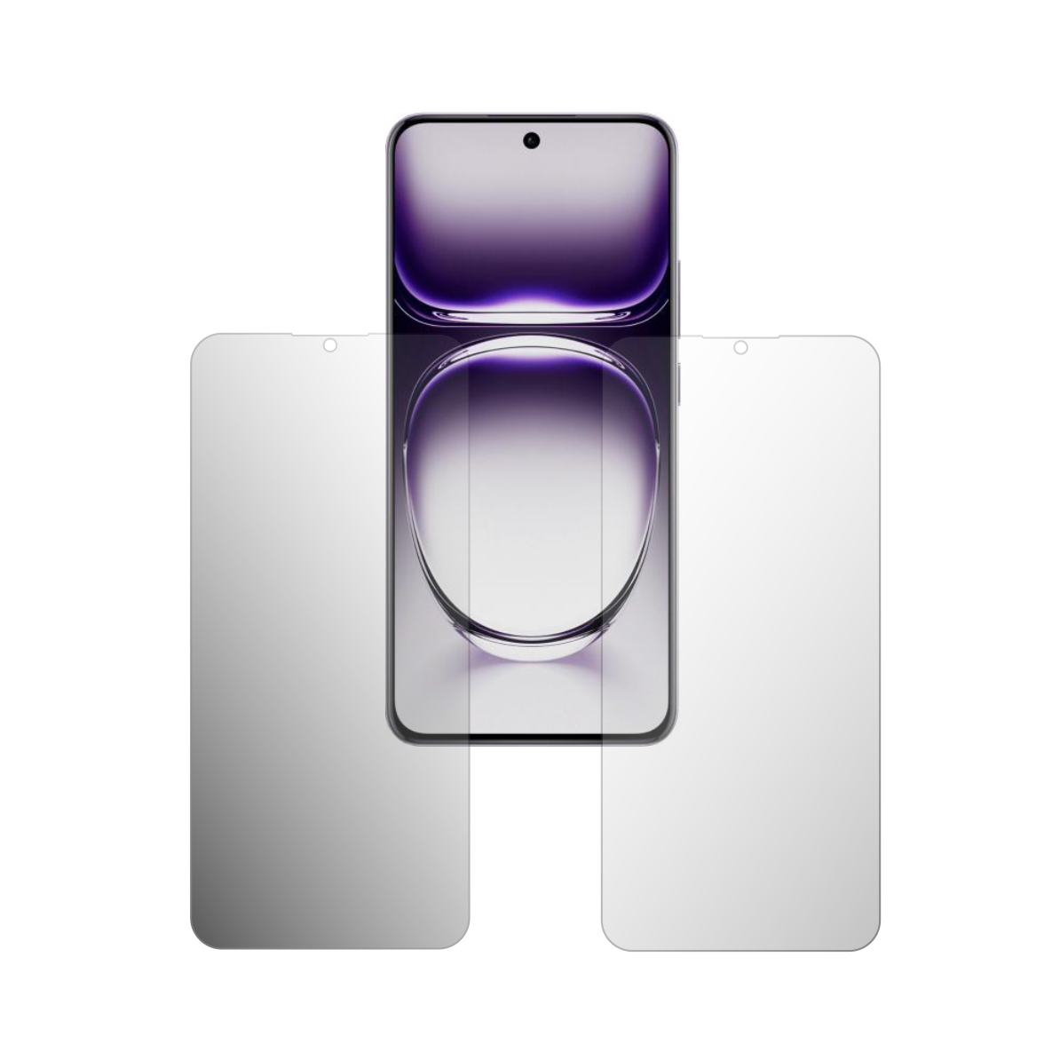 Set 2X Folie Protectie Ecran Folie24, pentru Oppo Reno12 Pro, 1X Ultra-Clear + 1X Mata, Acoperire Totala Full-Display, Adezive, Flexibile cu Auto Regenerare