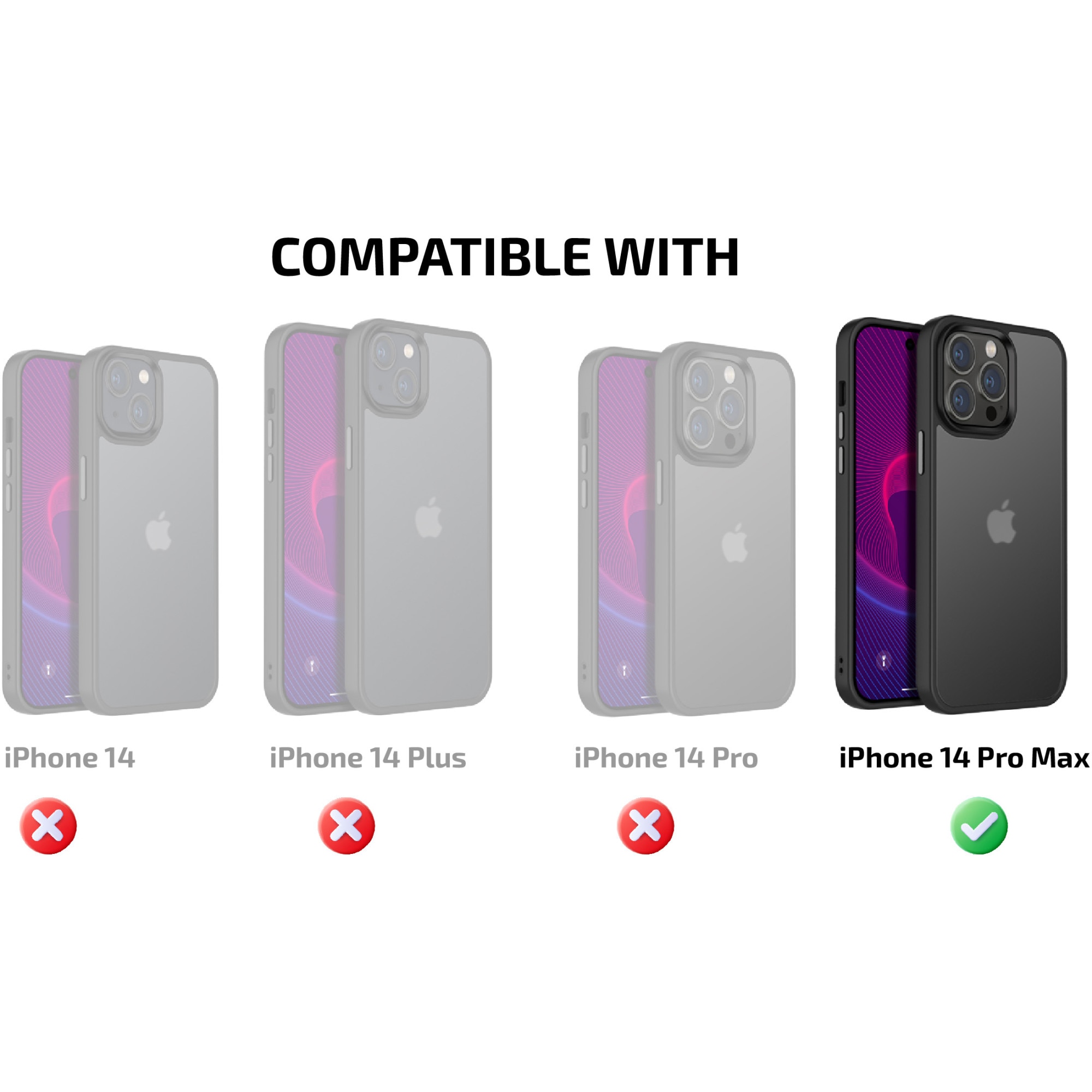 Husa de protectie A+ semitransparenta pentru iPhone 14 Pro Max, albastru