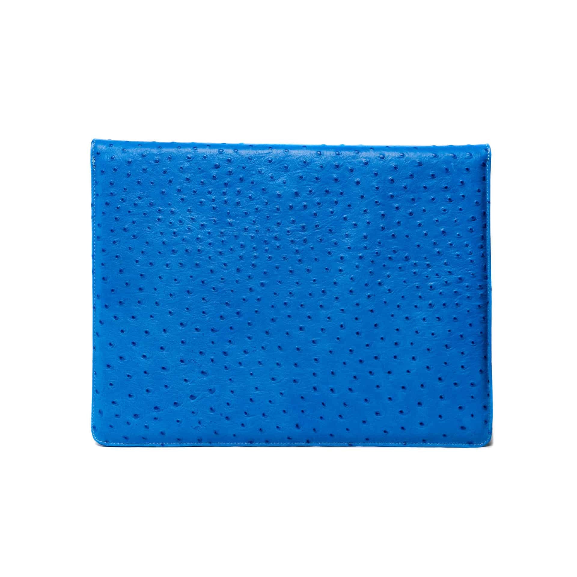 Husa iPad/MacBook Gold 13'', Poetik, Piele Naturala, Albastru Jeans